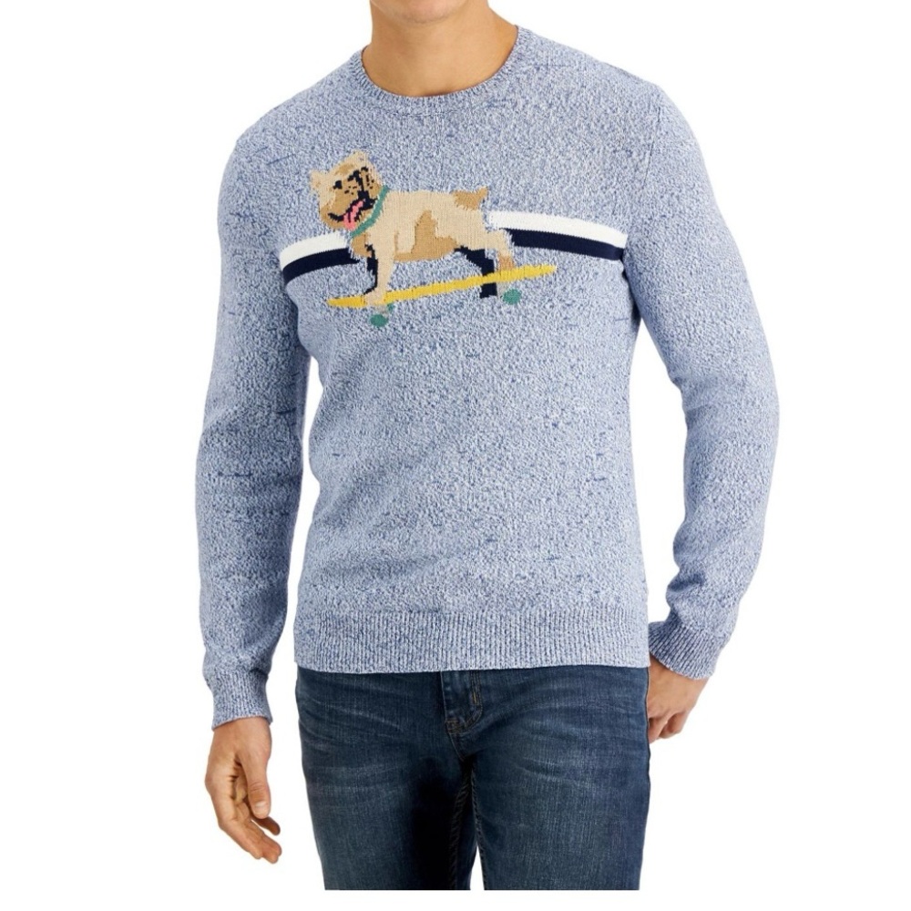 French bulldog pure cotton sweater size L NWT giftable price firm!